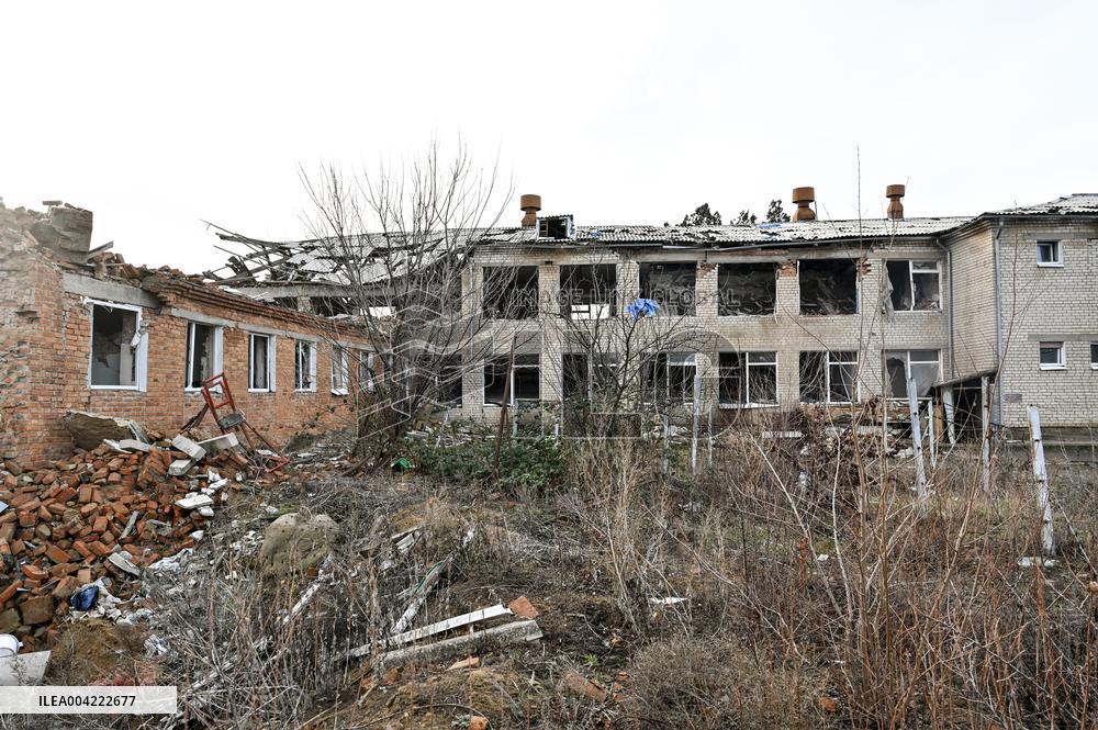 Educational institution destroyed by Russian shelling in Zaporizhzhia region
