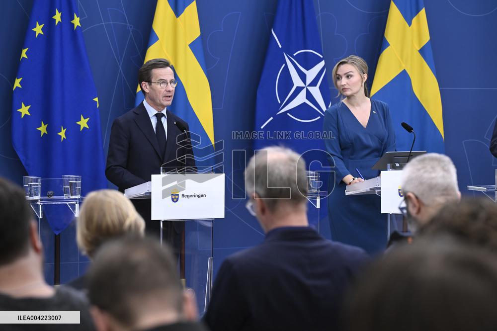 SWEDEN ANNOUNCES LARGE REARMAMENT