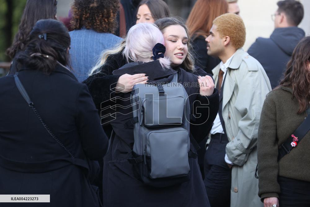 Emilie Dequenne Funeral - Paris