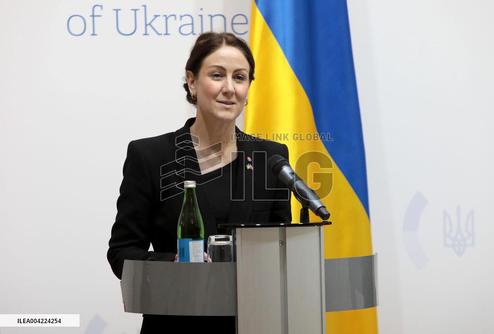 Joint press conference of Andrii Sybiha, Espen Barth Eide and Tonje Brenna in Kyiv