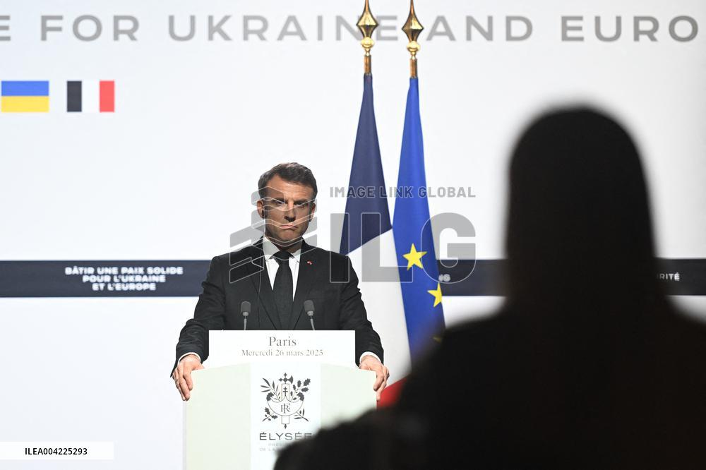 President Zelensky And President Macron Joint Press Conference - Paris
