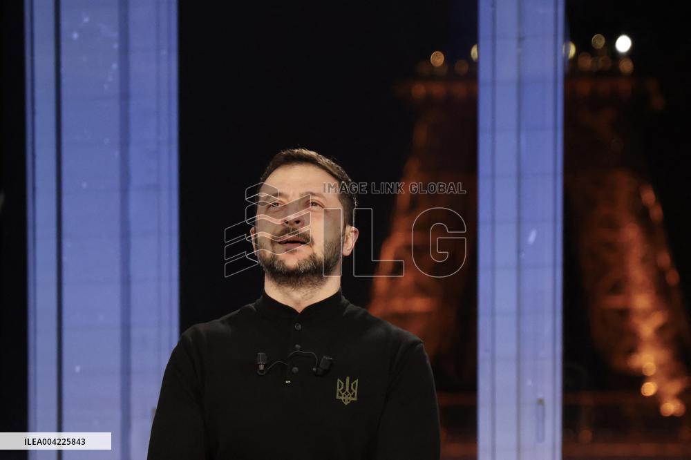 President Zelensky Interviewed by European Broadcasting Union's Medias - Paris