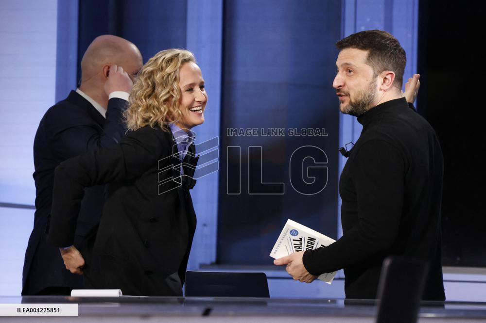 President Zelensky Interviewed by European Broadcasting Union's Medias - Paris