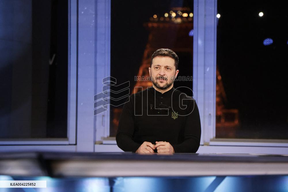 President Zelensky Interviewed by European Broadcasting Union's Medias - Paris