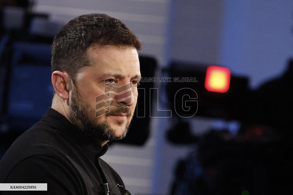 President Zelensky Interviewed by European Broadcasting Union's Medias - Paris