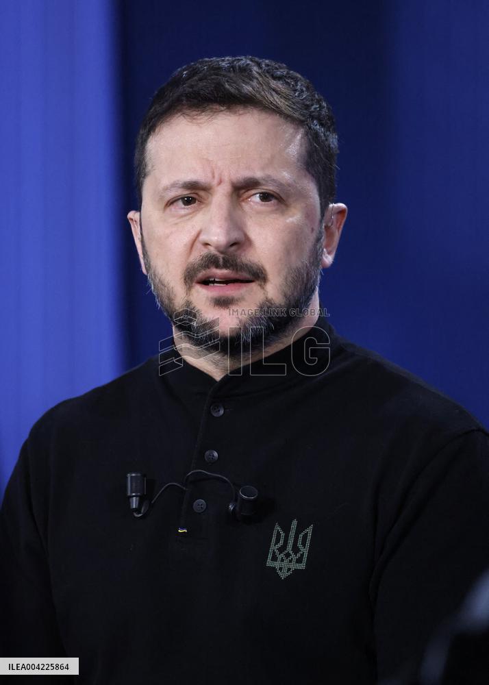 President Zelensky Interviewed by European Broadcasting Union's Medias - Paris