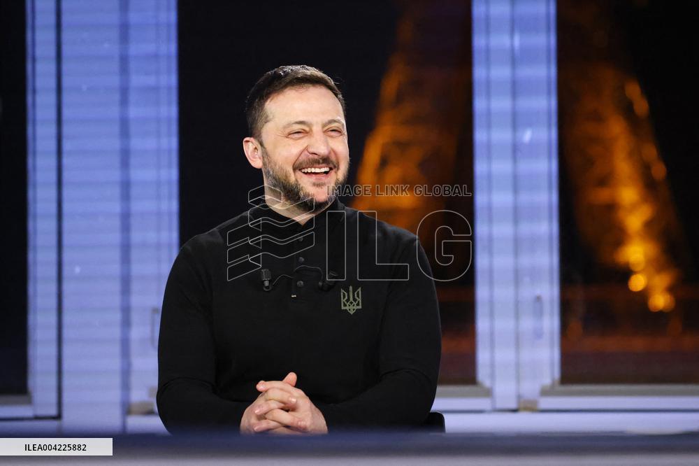 President Zelensky Interviewed by European Broadcasting Union's Medias - Paris