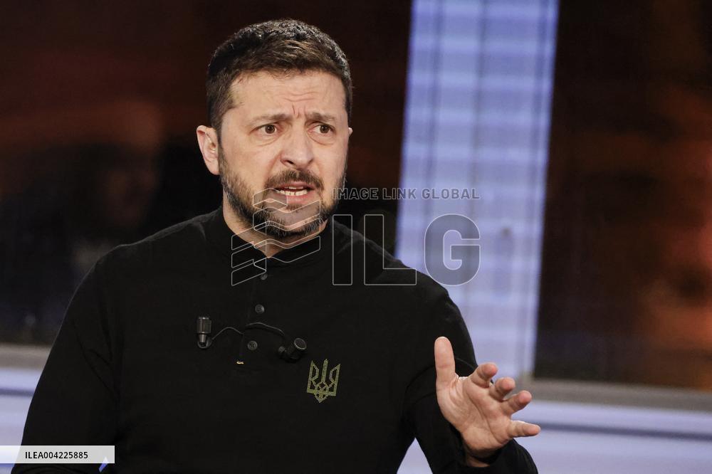 President Zelensky Interviewed by European Broadcasting Union's Medias - Paris