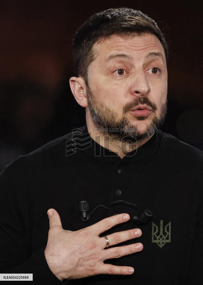 President Zelensky Interviewed by European Broadcasting Union's Medias - Paris