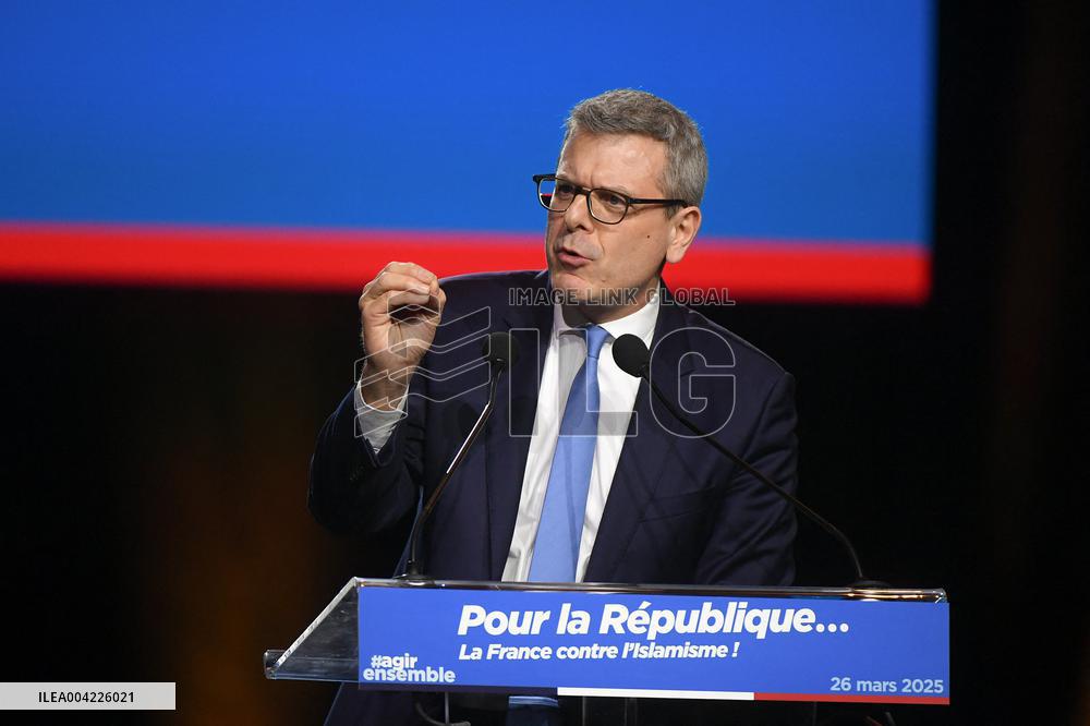 Bruno Retailleau At A Meeting - Paris