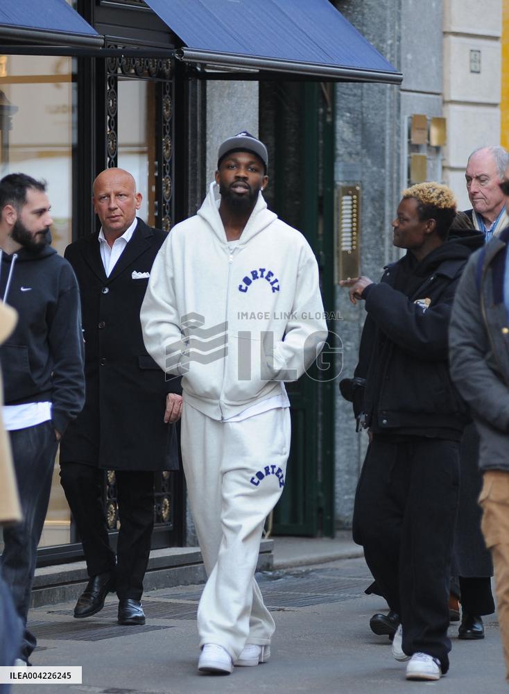 Exclusive - Marcus Thuram Spotted In Milan - Italy