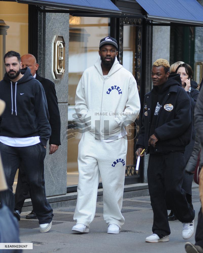 Exclusive - Marcus Thuram Spotted In Milan - Italy