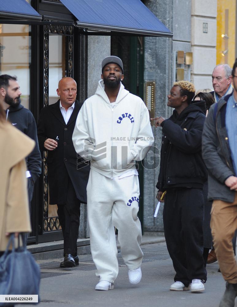 Exclusive - Marcus Thuram Spotted In Milan - Italy