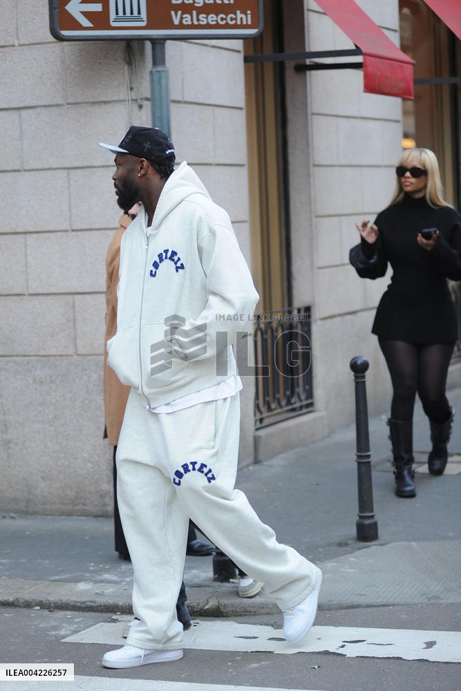 Exclusive - Marcus Thuram Spotted In Milan - Italy