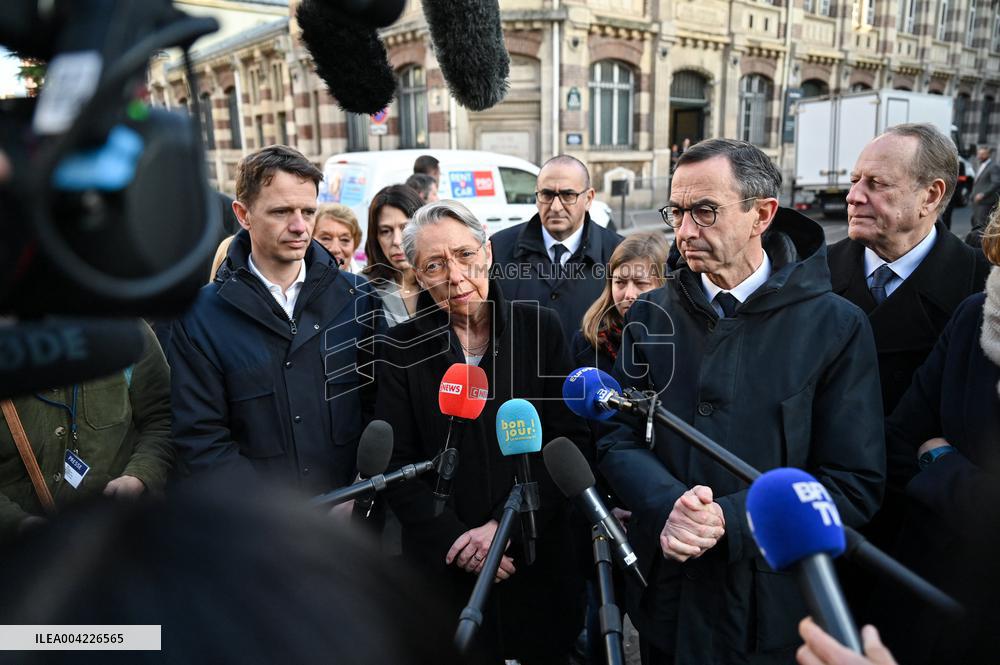 Borne and Retailleau Visit the Beaugrenelle Vocational High School - Paris