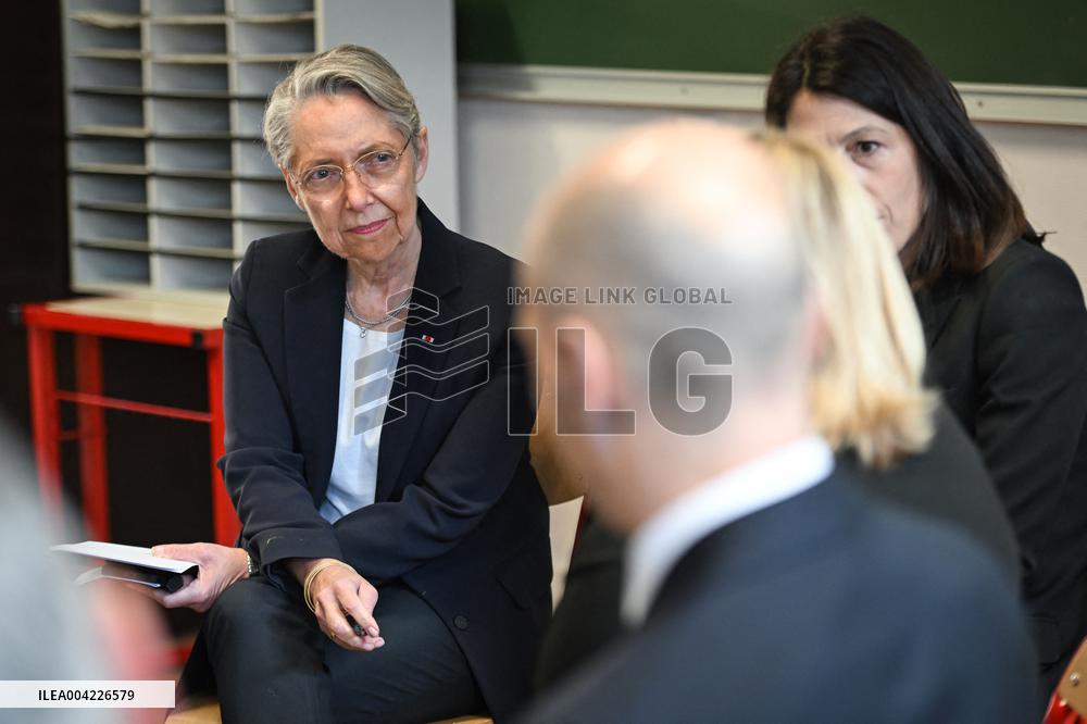 Borne and Retailleau Visit the Beaugrenelle Vocational High School - Paris