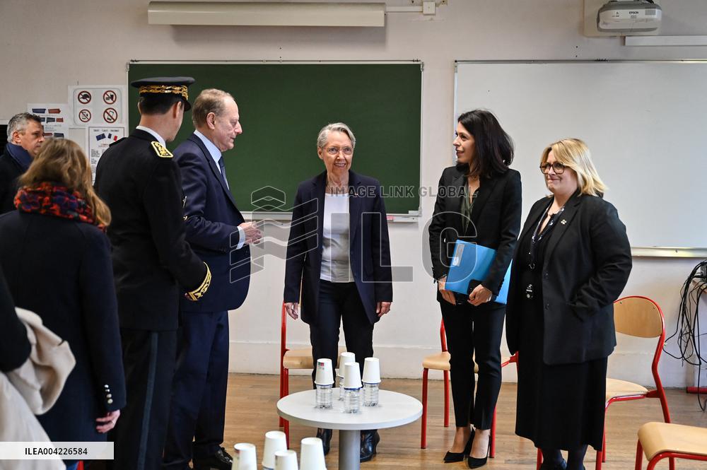 Borne and Retailleau Visit the Beaugrenelle Vocational High School - Paris