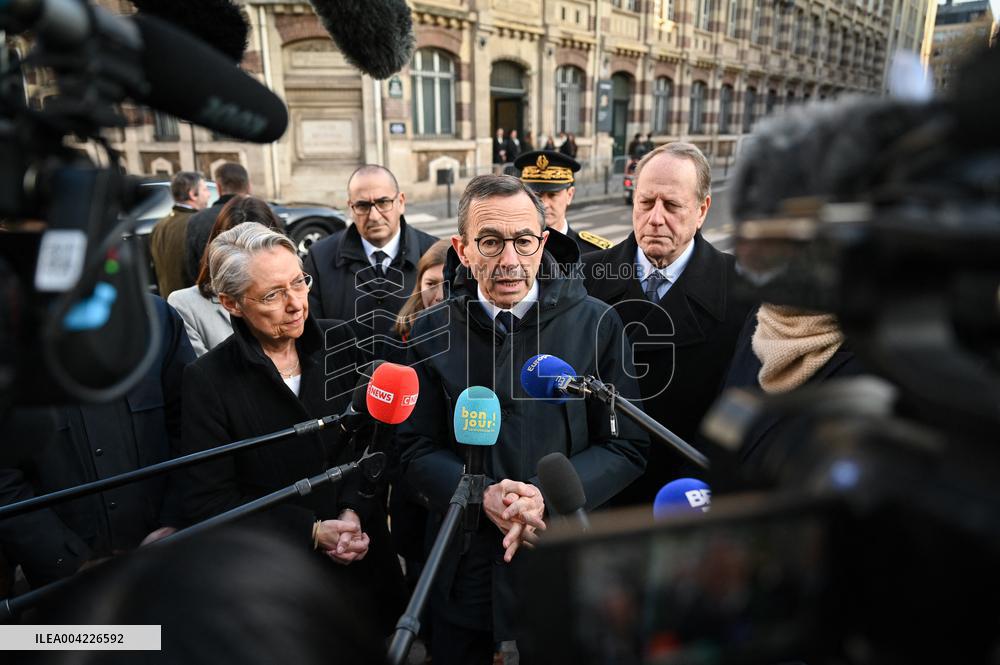 Borne and Retailleau Visit the Beaugrenelle Vocational High School - Paris