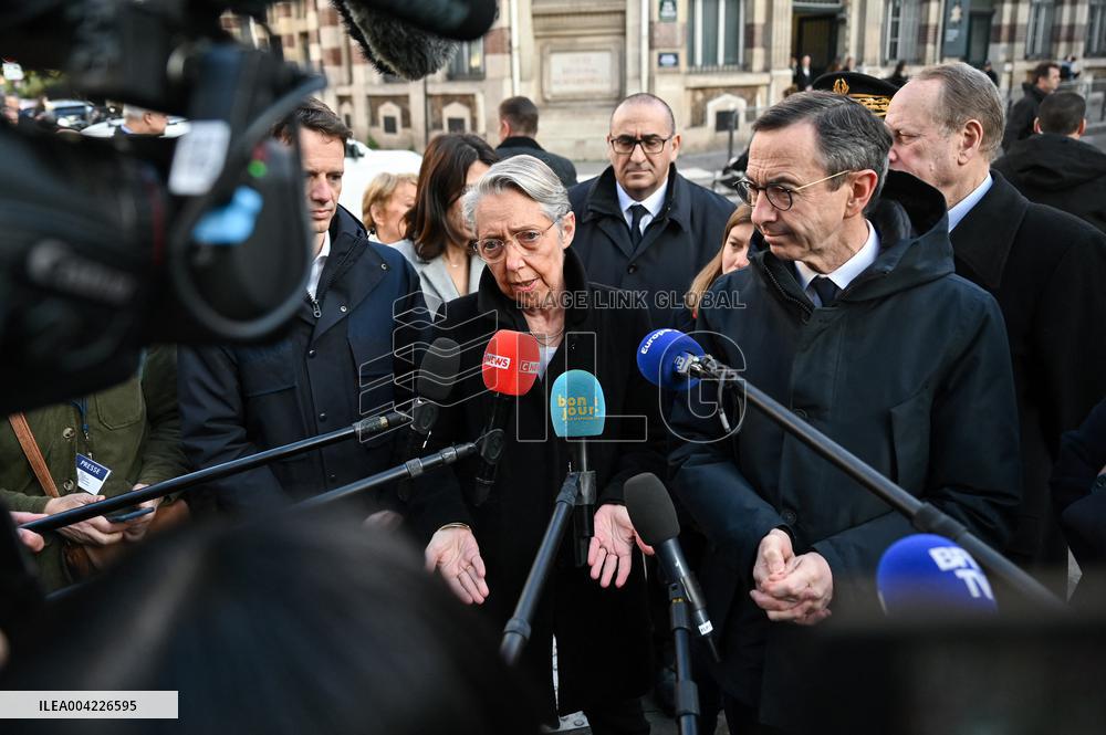 Borne and Retailleau Visit the Beaugrenelle Vocational High School - Paris