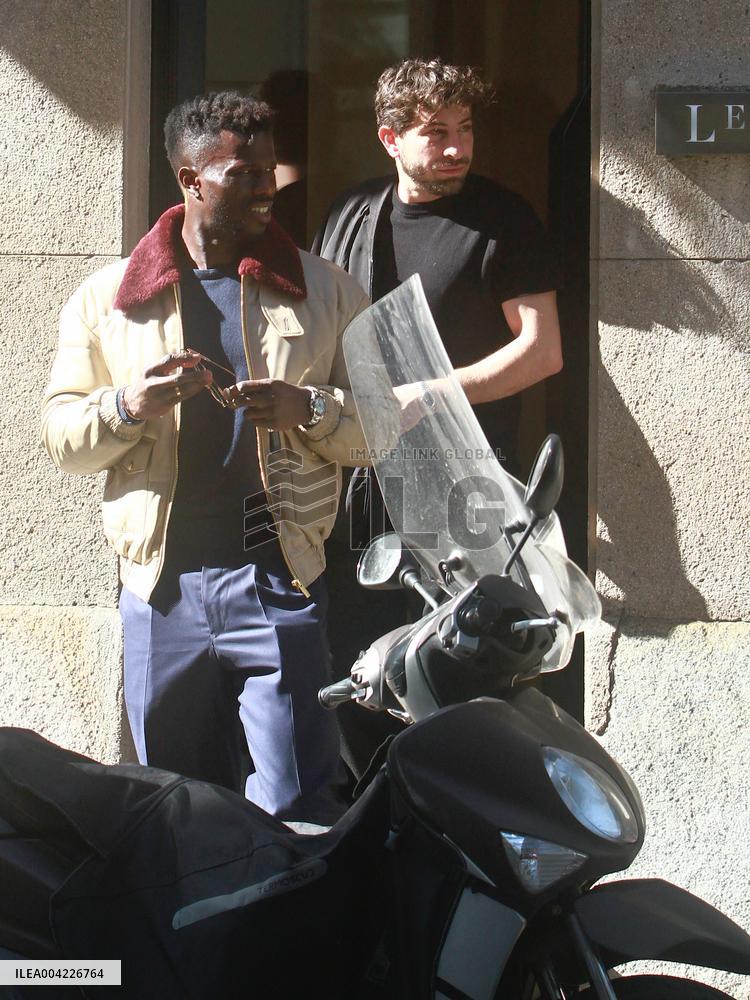 Keita Balde and Simona Guatieri hand in hand in Milan