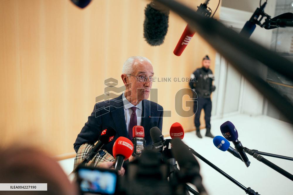 Nicolas Sarkozy leaves his Trial - Paris AJ