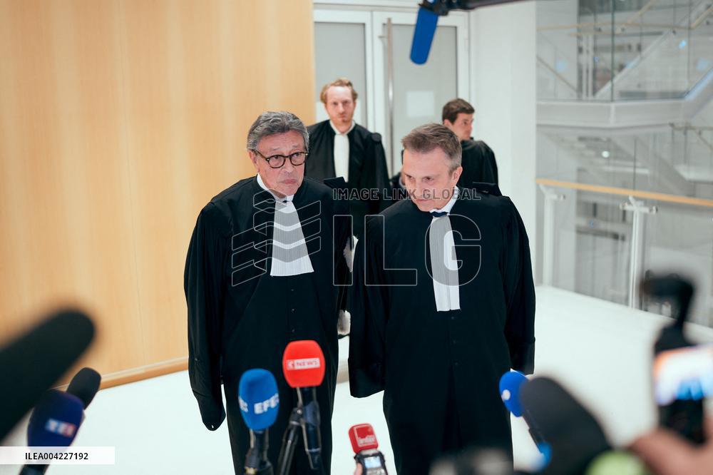 Nicolas Sarkozy leaves his Trial - Paris AJ