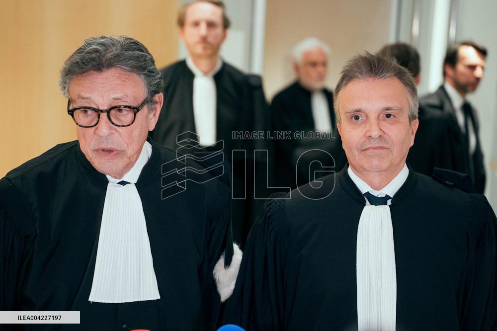 Nicolas Sarkozy leaves his Trial - Paris AJ