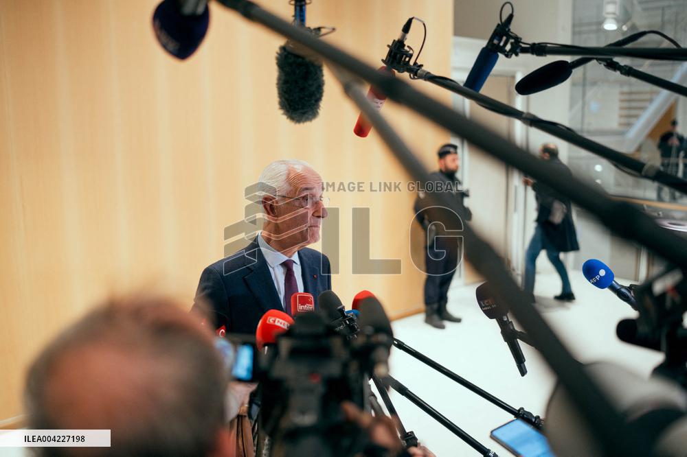 Nicolas Sarkozy leaves his Trial - Paris AJ