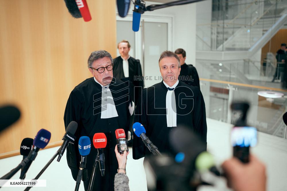 Nicolas Sarkozy leaves his Trial - Paris AJ