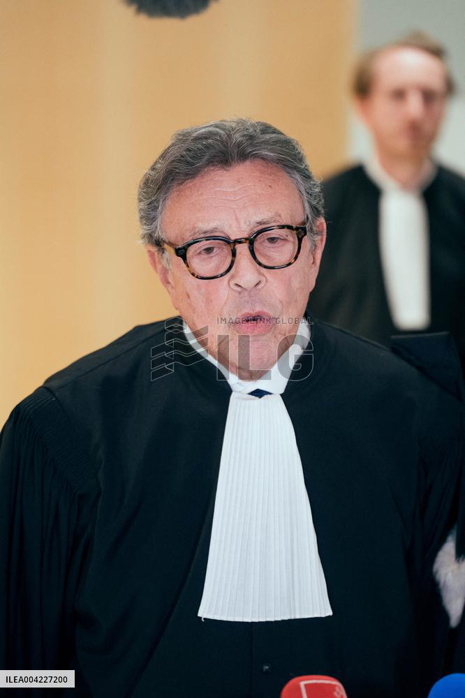 Nicolas Sarkozy leaves his Trial - Paris AJ