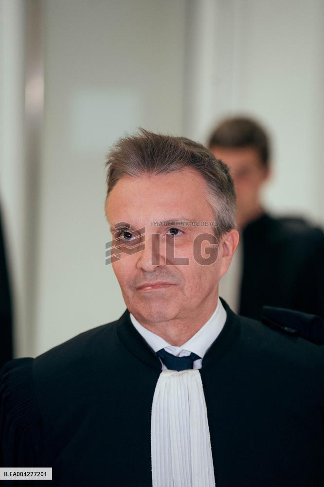 Nicolas Sarkozy leaves his Trial - Paris AJ