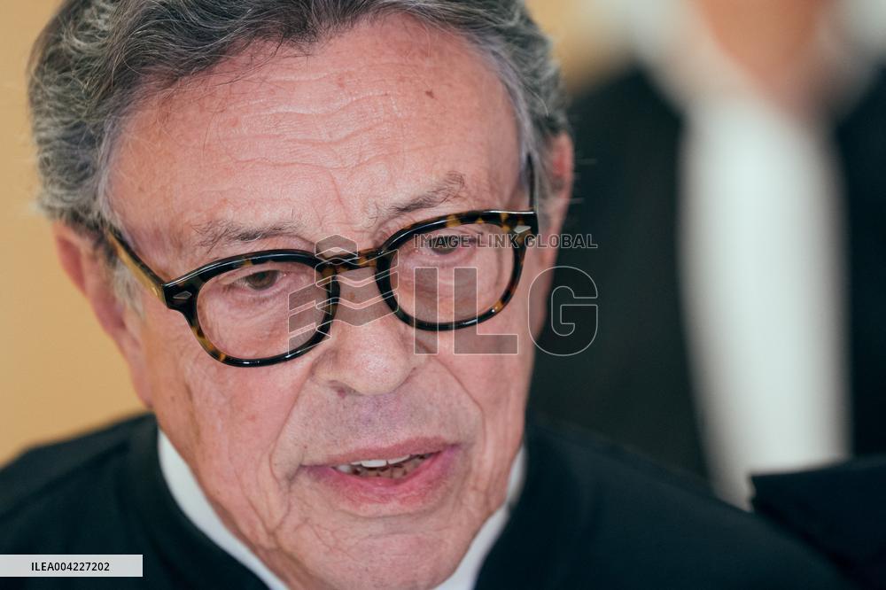 Nicolas Sarkozy leaves his Trial - Paris AJ