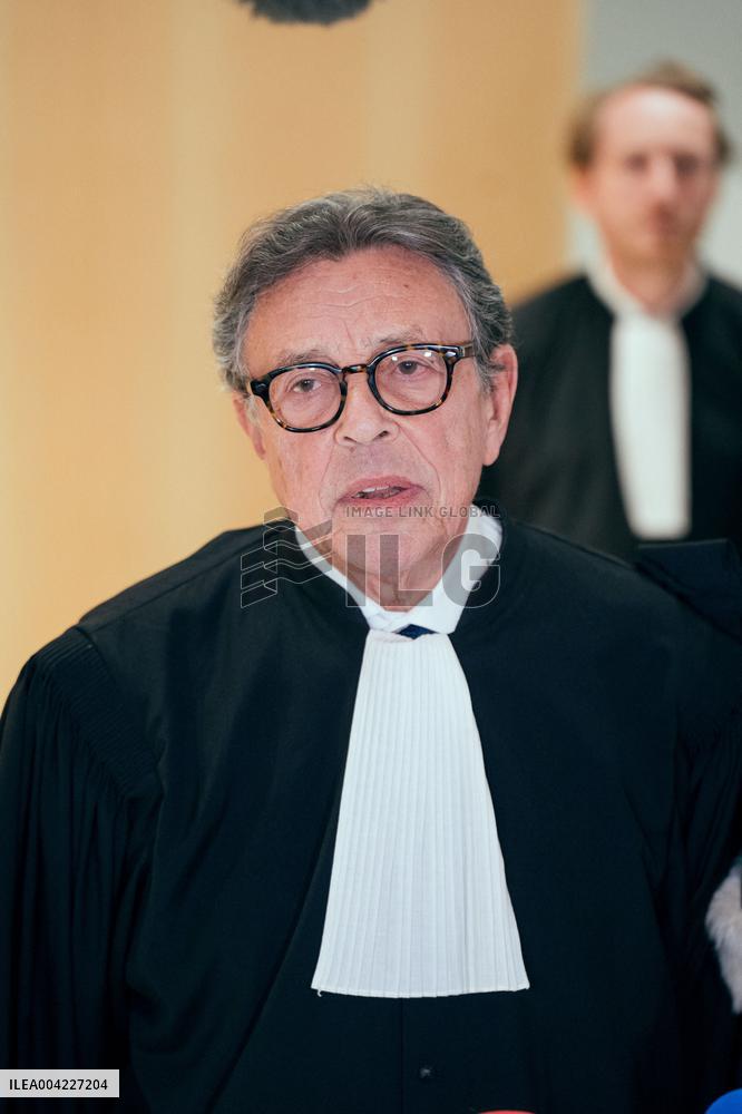 Nicolas Sarkozy leaves his Trial - Paris AJ