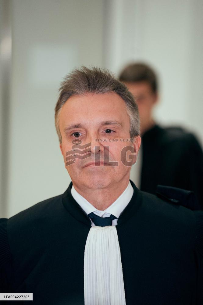 Nicolas Sarkozy leaves his Trial - Paris AJ