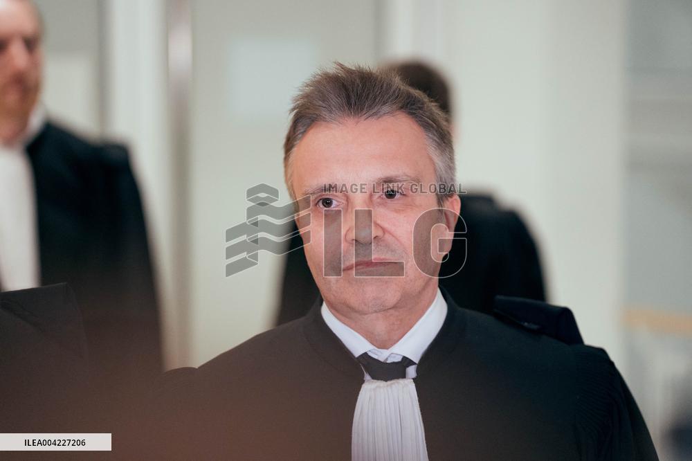 Nicolas Sarkozy leaves his Trial - Paris AJ