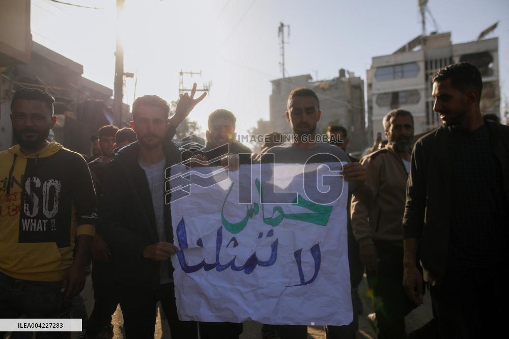 Gaza Protests Demand Hamas Exit - Palestine