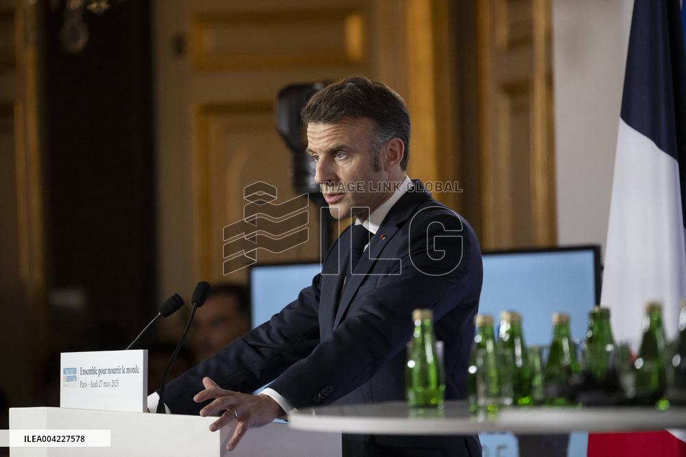 Emmanuel Macron At Nutrition for Growth summit - Paris