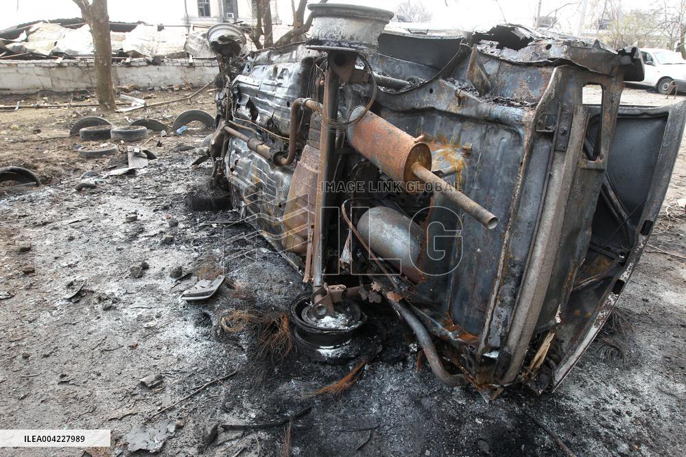 Aftermath of massive Russian drone attack on Dnipro