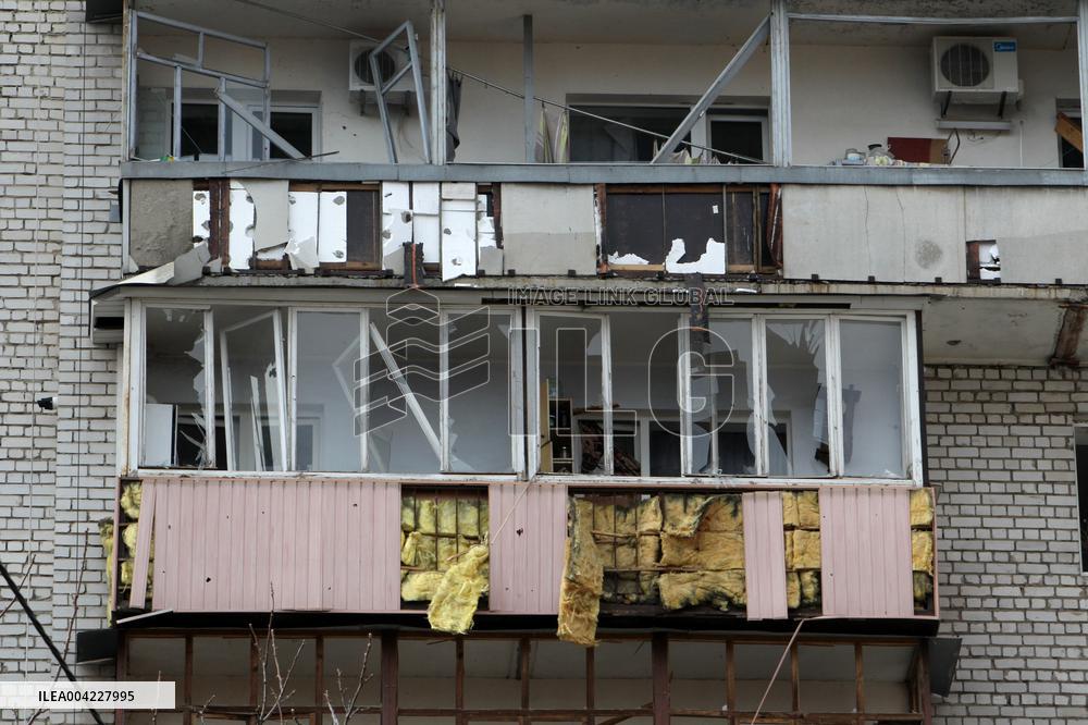 Aftermath of massive Russian drone attack on Dnipro