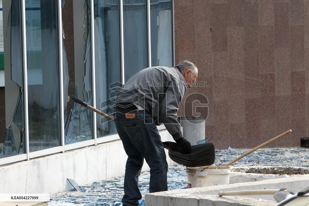 Aftermath of massive Russian drone attack on Dnipro
