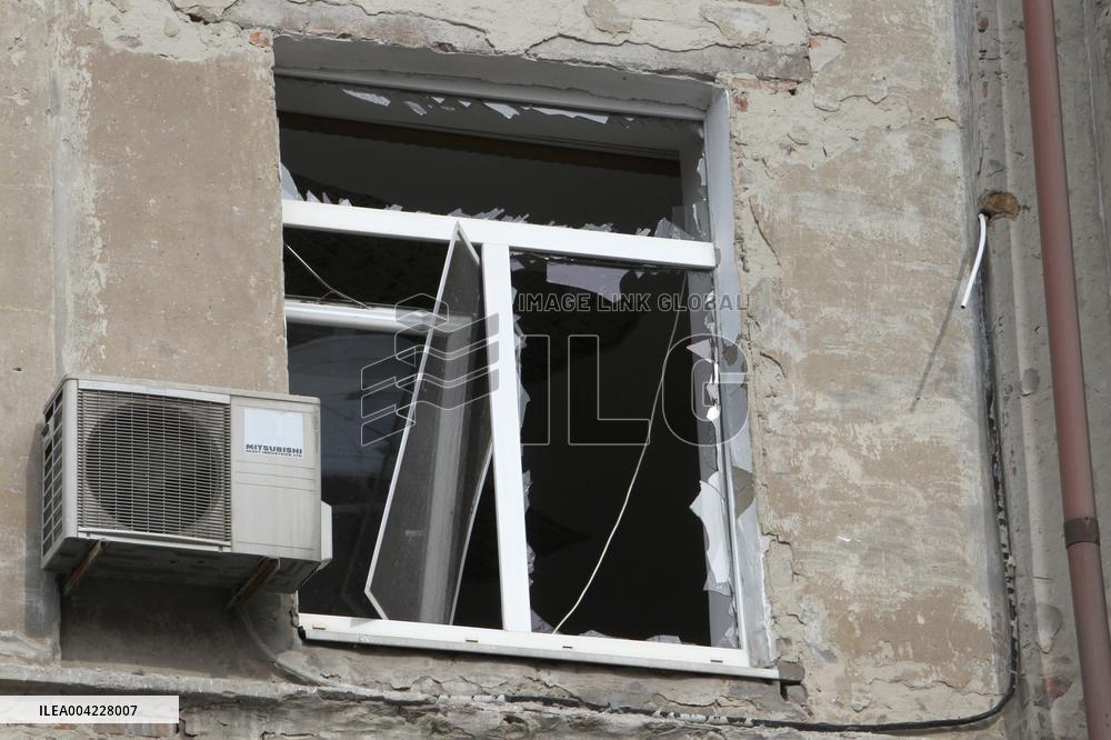 Aftermath of massive Russian drone attack on Dnipro