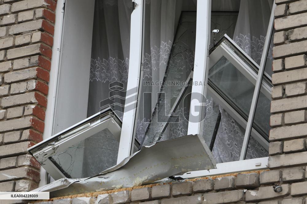 Aftermath of massive Russian drone attack on Dnipro