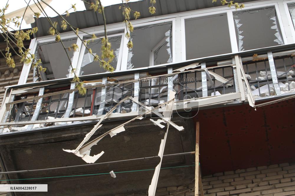 Aftermath of massive Russian drone attack on Dnipro