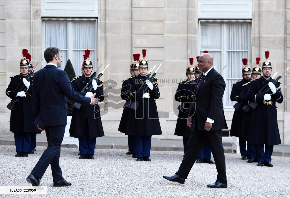 President Macron Welcomes King Of Lesotho - Paris