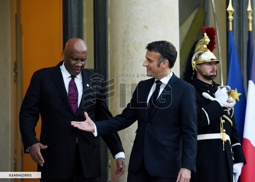 President Macron Welcomes King Of Lesotho - Paris