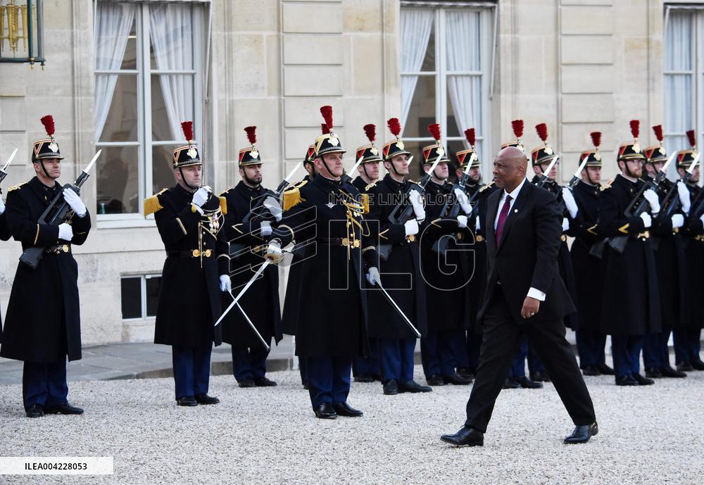President Macron Welcomes King Of Lesotho - Paris