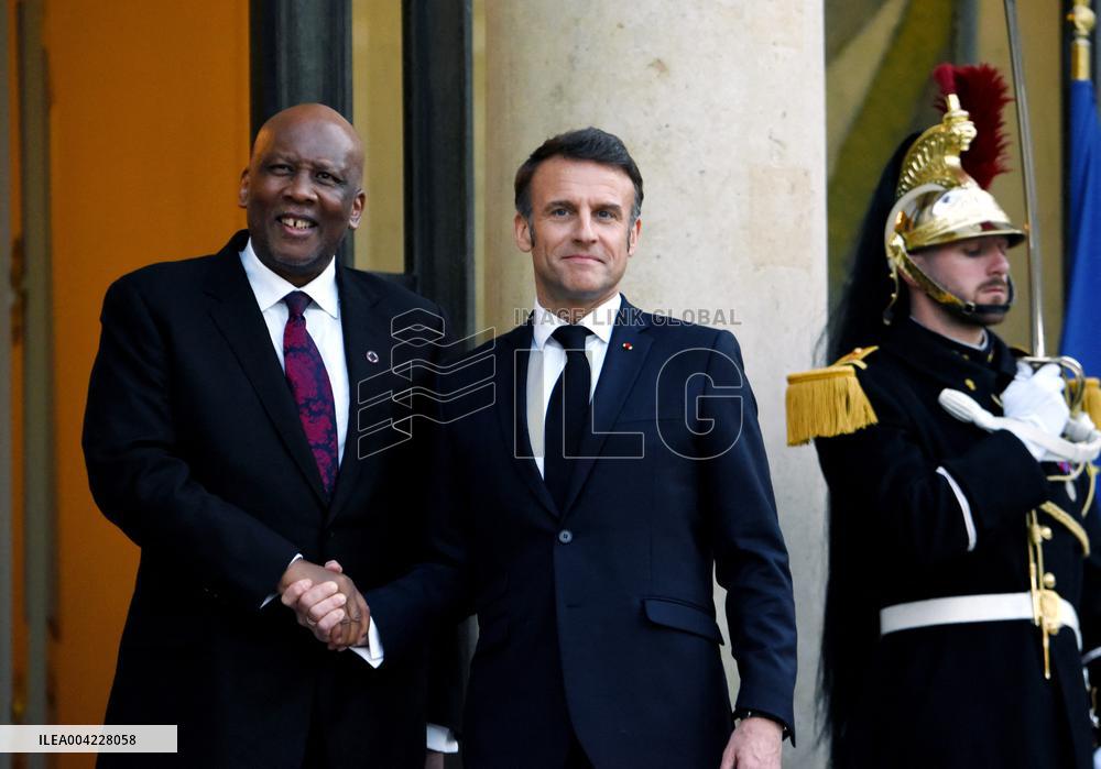 President Macron Welcomes King Of Lesotho - Paris