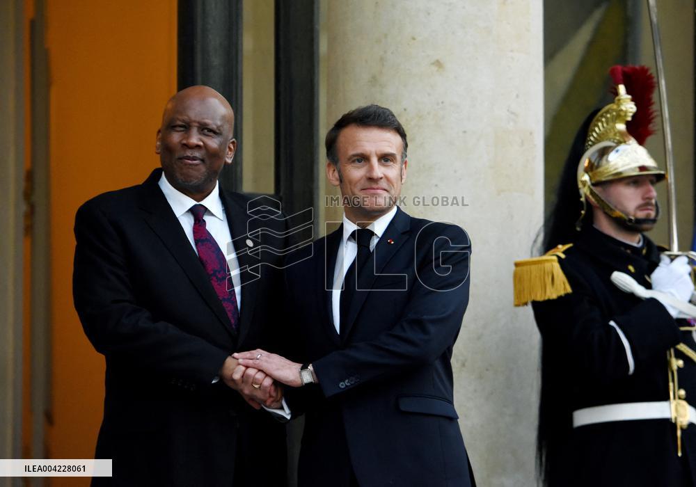 President Macron Welcomes King Of Lesotho - Paris