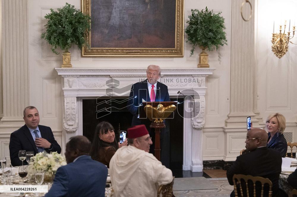 President Donald J Trump participates in the White House Iftar Dinner