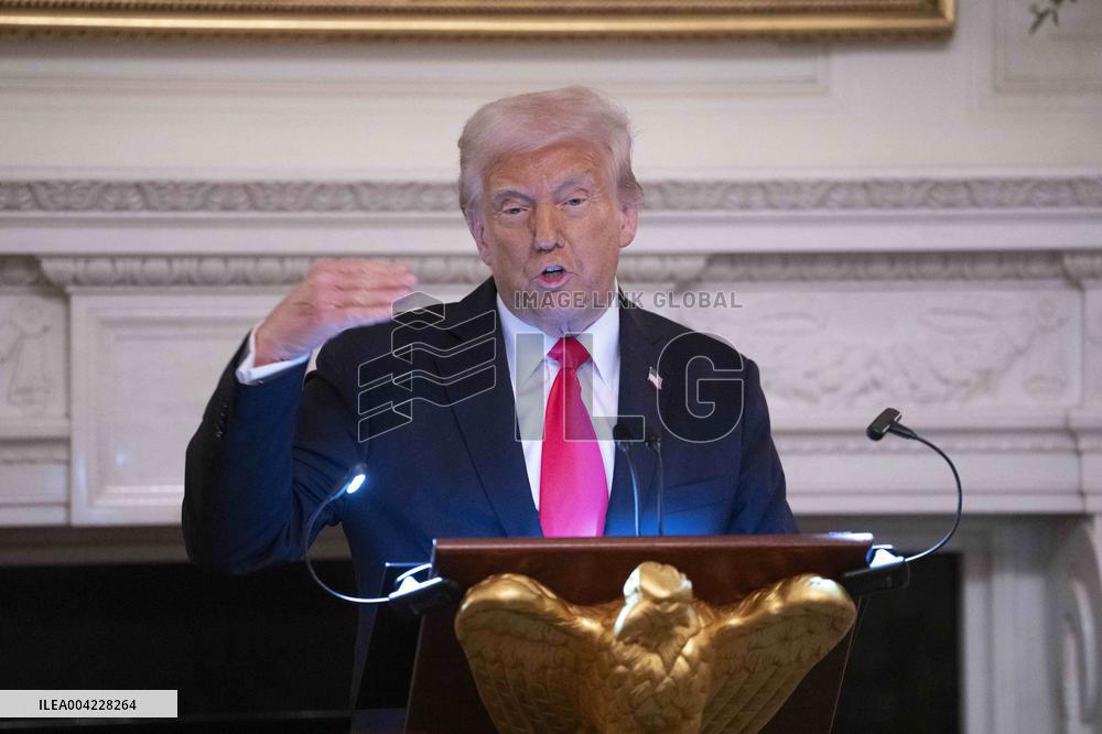 President Donald J Trump participates in the White House Iftar Dinner